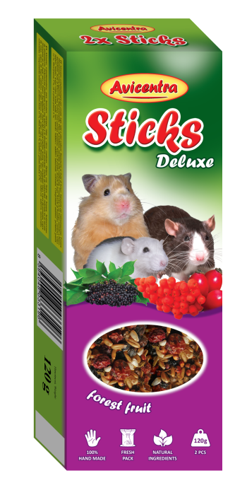 Sticks deluxe with forest fruit for hamsters, rats and mouses