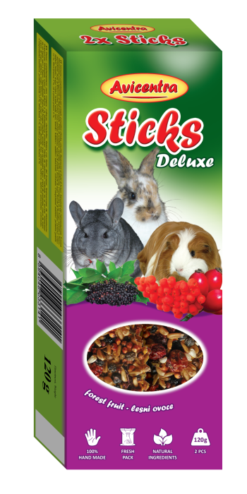 Sticks deluxe with forest fruit for rabbits and other rodents